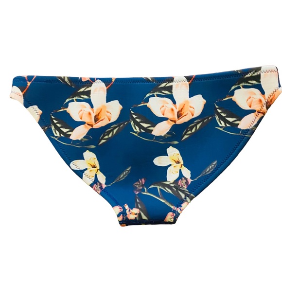 ⭐️ MUXILOVE - Women’s Blue Floral Neoprene Bikini Bottoms - Picture 2 of 3